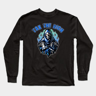 Tax The Rich Blue Long Sleeve T-Shirt